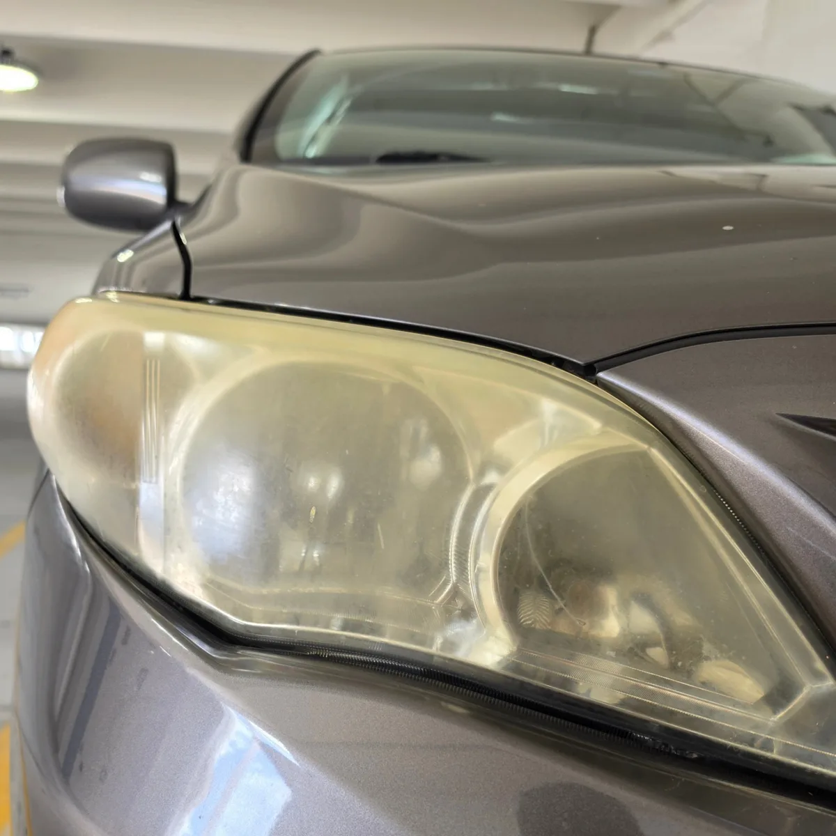 Headlight restoration — before